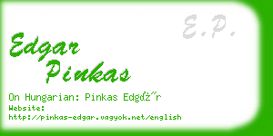 edgar pinkas business card
